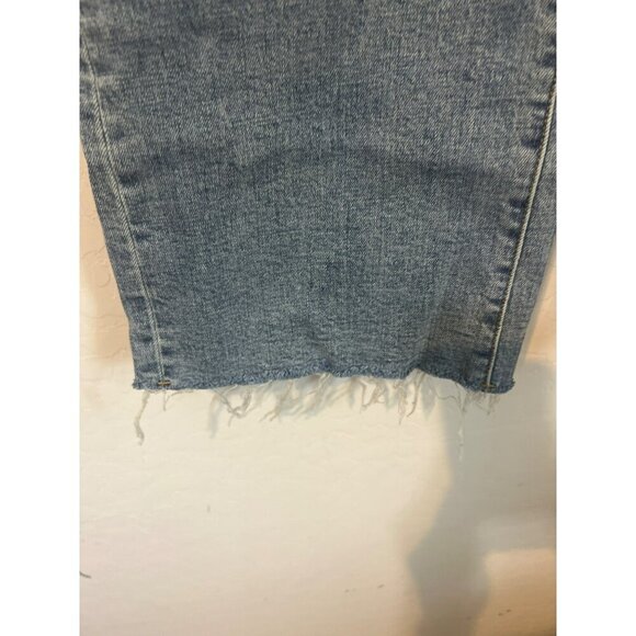 Oliver Logan Sz 34 Light Wash Frayed Hem Wide Leg Jeans Boho - Picture 3 of 11